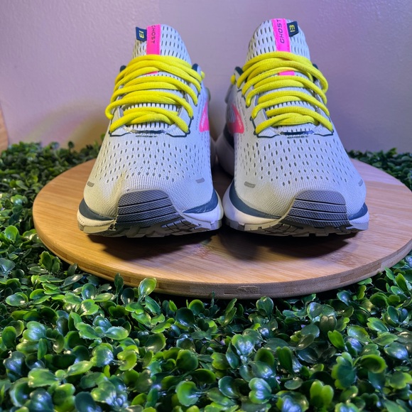 🔥 BROOKS GHOST 13 GREY PINK ATHLETIC RUNNING SHOES WOMENS SIZE 10 - Picture 3 of 11